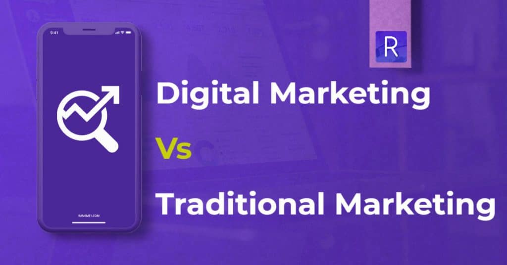 banner showing Digital Marketing vs Traditional Marketing
