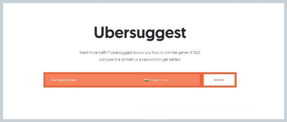 Ubersuggest Tool