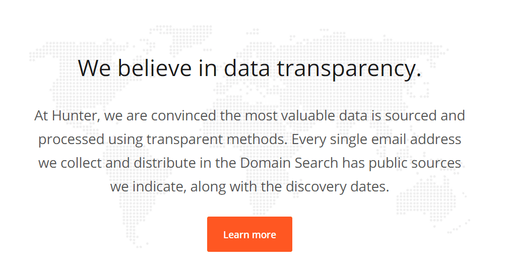 Data Transparency At Hunter.io