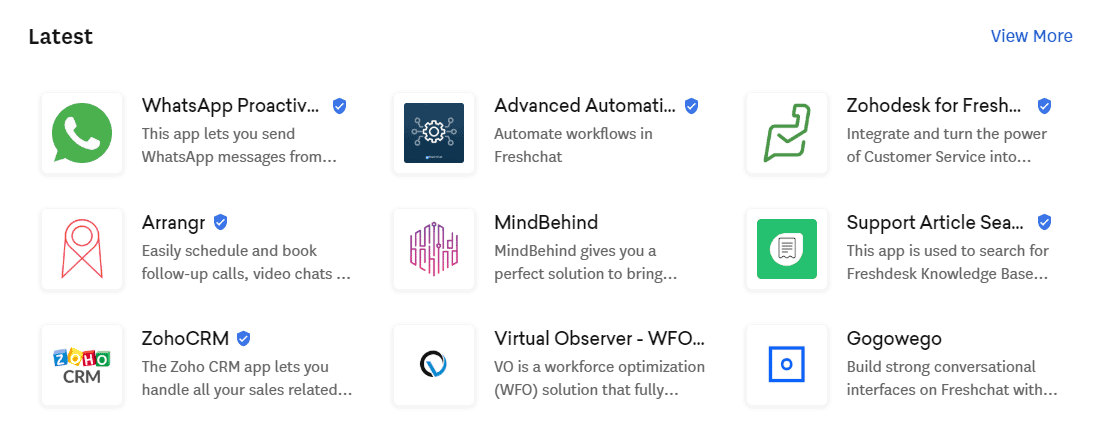 latest Integrations On Freshchat