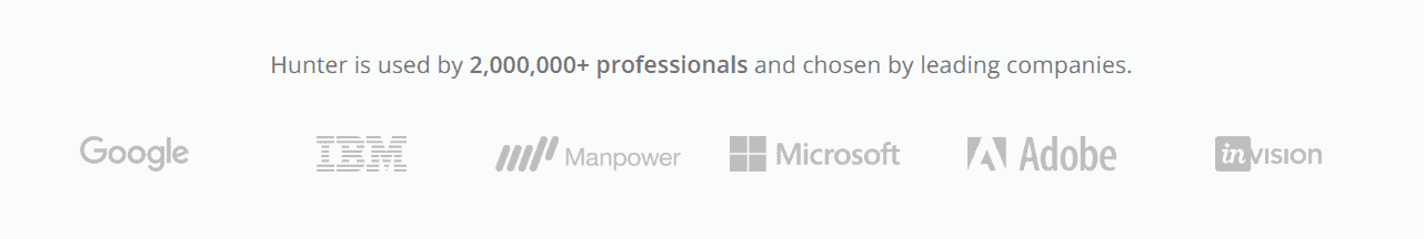 List Of Popular Companies Using Hunter.io